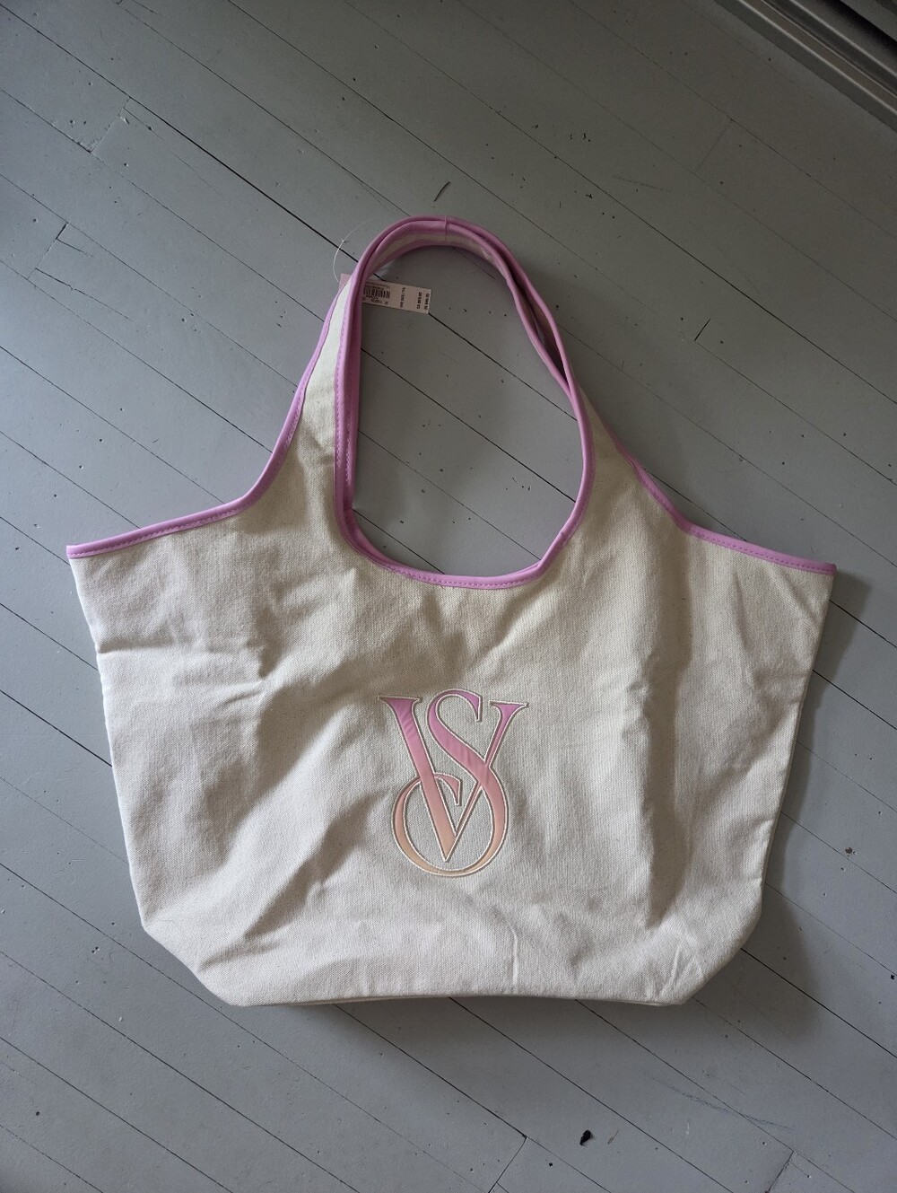 VICTORIA'S SECRET Cream Canvas Tote